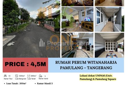 Dijual Murah Rumah di Perumahan Witanaharja Country Estate Pamulang - Tangerang Selatan