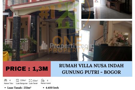Dijual Rumah Villa Nusa Indah, Gunung Putri - Bogor