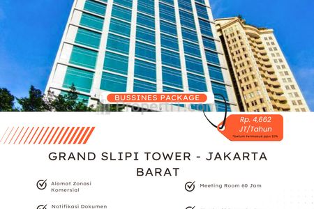 Sewa Kantor, Virtual Office dan Pembuatan Badan Usaha di Grand Slipi Tower, Palmerah, Jakarta Barat