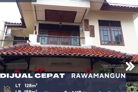 Dijual Rumah Kokoh Lingkungan Nyaman Lokasi Strategis di Rawamangun Jakarta Timur