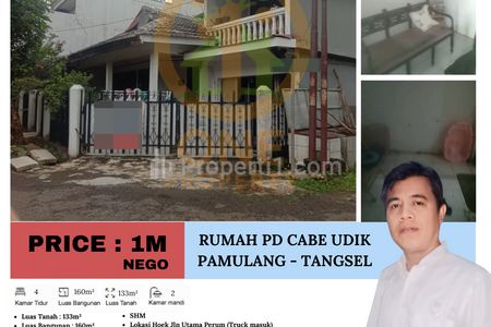 Dijual Rumah di Pondok Cabe Udik, Pamulang, Tangsel