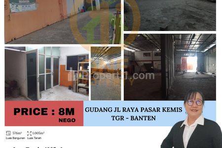 Dijual Gudang di Jl. Raya Pasar Kemis Km2, Tangerang - Banten