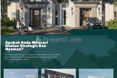 Jual Rumah Promo Sale di CitraPark, Hunian Bebas Banjir Harga di Bawah 500 Juta 10 Menit ke Exit Tol Gayamsari, Semarang