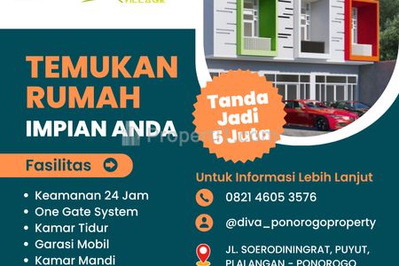 DIJUAL PERUMAHAN SYARIAH PONOROGO - 082146053576