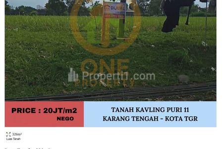 Dijual Tanah Kavling Puri 11, Karang Tengah - Kota Tangerang