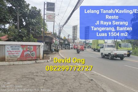 Dijual Tanah Jalan Raya Serang Km 22.5 BEST PRICE di Tangerang