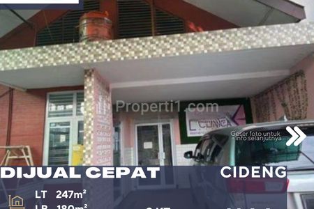 Dijual Rumah Tempat Usaha Dalam Zona Perdagangan dan Jasa Lokasi Strategis di Cideng Jakarta Pusat
