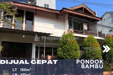 Dijual Rumah 2 Lantai Lokasi Sangat Strategis di Daerah Pondok Bambu Jakarta Timur