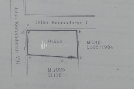 Dijual Tanah di Jalan Kemandoran II, Dekat Tol di Jakarta Selatan