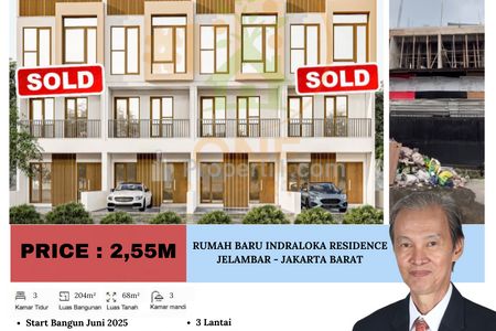 Dijual Rumah Baru Indraloka Residence Jelambar - Jakarta Barat