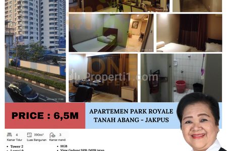 Jual Apartemen Park Royale, Tanah Abang, Jakarta Pusat