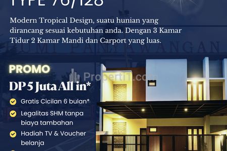 Dipasarkan Rumah 2 Lantai di Bumi Panyawangan Real Estate, Cileunyi, Bandung - Dapat Pemandangan Gunung