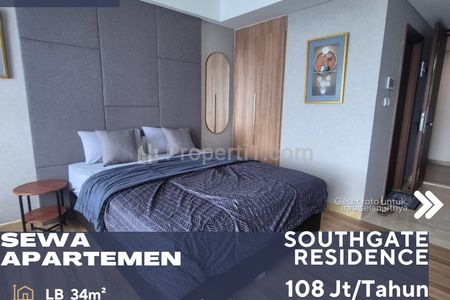 Sewa Apartemen Southgate Residence Type Studio Fully Furnished di Tanjung Barat Jakarta Selatan