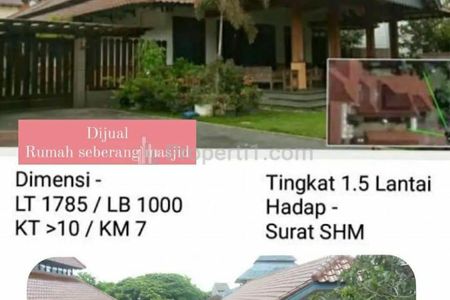 Rumah menghadap lapangan basket komplek