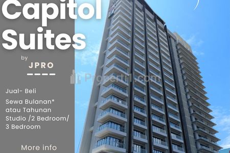 For Rent / Disewakan Apartemen Studio / 2 Bedroom / 3 Bedroom di Capitol Suites – Luxuries Furnish in Menteng – Jakarta Pusat