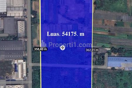 Jual Tanah HGB Bentuk Kotak di Kawasan Industri Luas 5 Hektar di Cikupa, Tangerang, Banten (Bisa Nego)
