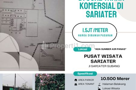 Dijual Tanah Komersial di Sariater Subang