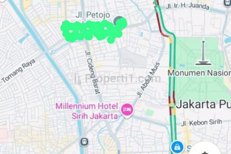 Jual Cepat Tanah dengan Rumah 1 Lantai, Hitung Tanah Saja di Petojo Jakarta Pusat
