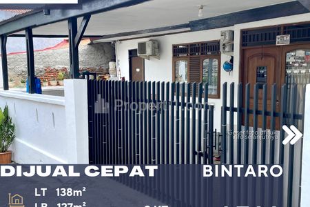 Dijual Rumah Harga Terjangkau Lokasi Strategis di Bintaro Jakarta Selatan