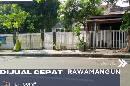 Dijual Tanah Beserta Bangunan Posisi Hoek Cocok untuk Usaha di Rawamangun Jakarta Timur