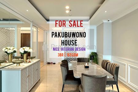 Jual Cepat Apartemen Pakubuwono House 3+1 BR 165sqm Furnished & Interior Bagus, Siap Pakai, Direct Owner