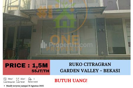 Dijual BU Ruko CitraGran, Cluster Garden Valley, Bekasi