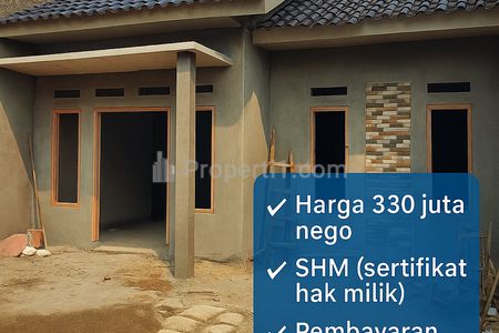 Jual Rumah Murah di Rawageni Depok, Sertifikat SHM Hak Milik