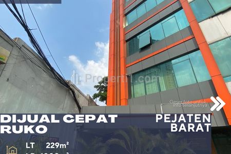 Dijual Ruko Lokasi Sangat Strategis di Samping Jalan Raya Utama di Pejaten Jakarta Selatan