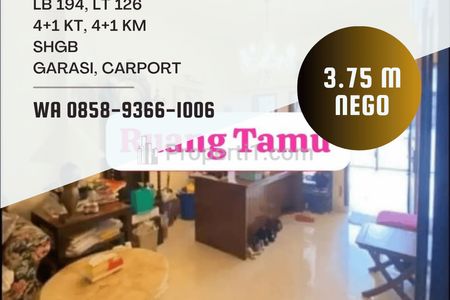 Jual Rumah Jakarta Barat Jakbar Grogol Petamburan 2 Lantai Dekat Stasiun Daan Mogot Pesing