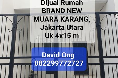 Dijual Rumah Muara Karang BRAND NEW 4 Lantai di Jakarta Utara