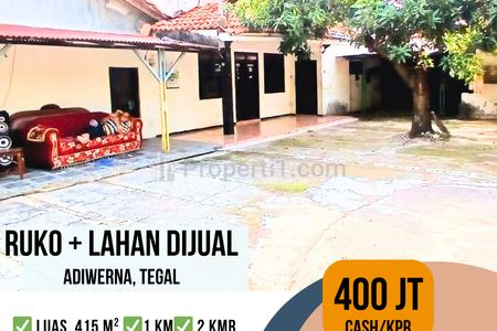 Dijual Ruko dan Lahan di Bersoleh, Adiwerna, Tegal