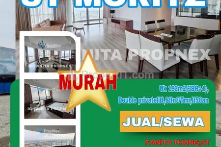 Jual / Sewa MURAH Apartemen 3BR+1 Fully Furnished di St. Moritz Tower Terbaru & Terbaik New Presidential