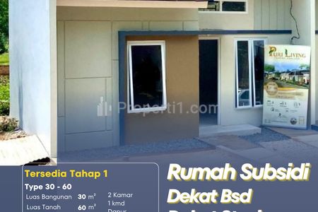 Jual Rumah Subsidi Angsuran 1 Jutaan di Puri Living Bogor, Parung Panjang, Bogor, Dekat BSD