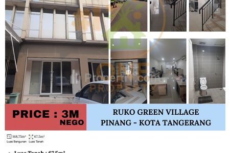 Dijual Ruko Green Village, Pinang - Kota Tangerang