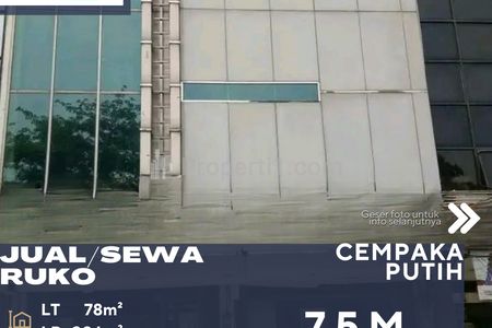 Dijual Disewakan Ruko Lokasi Strategis di Cempaka Putih Jakarta Pusat