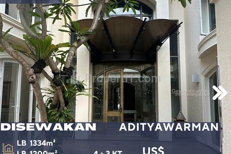 Disewakan Rumah Mewah Terawat di Kebayoran Baru Jakarta Selatan