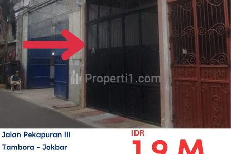 Dijual Ruko MURAH di Jalan Perkapuran, Tambora, Jakarta Barat