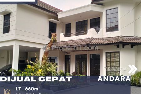 Dijual Rumah Hunian Tenang Asri Dalam Kompleks di Andara Cilandak Jakarta Selatan