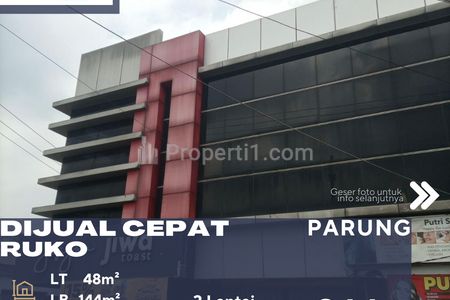 Dijual Ruko Lokasi Strategis Daerah Perbelanjaan di Parung Bogor