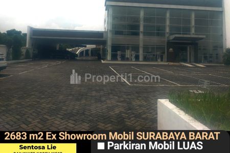 Sewa Gedung Ex Showroom Mobil di Jalan Raya Menganti, Lakarsantri, Surabaya Barat - Wiyung - Nol Jalan Raya - Parkiran Mobil Luas Dekat Pakuwon Mall