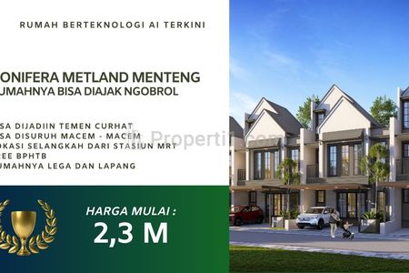 Dijual Rumah Cluster Conifera Metland Menteng Harga Perdana di Cakung, Jakarta Timur