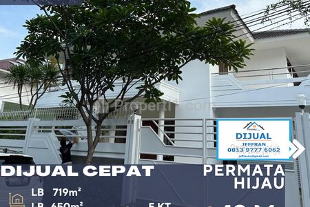 Dijual Rumah Mewah Lokasi Nyaman dan Aman di Permata Hijau Jakarta Selatan