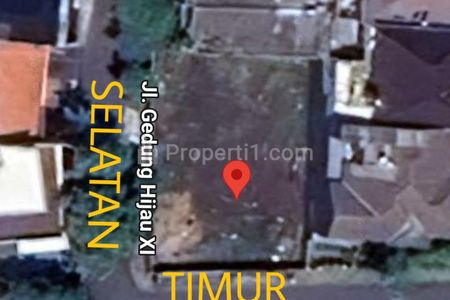 Dijual Kavling Pondok Indah (Pondok Hijau) Luas 448m2 (19m x 23.5m) atau Rumah Indent Luas Tanah 448m2 (19mx23.5m) 