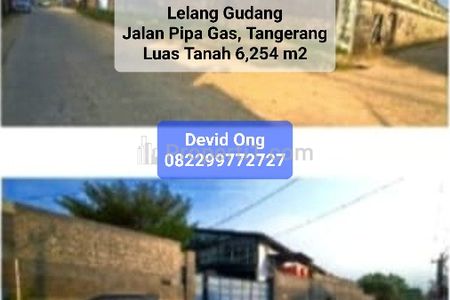 Dijual Gudang Jalan Pipa Gas Tangerang Banten