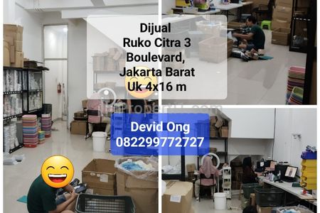 Dijual Ruko Citra 3 Boulevard, Jakarta Barat