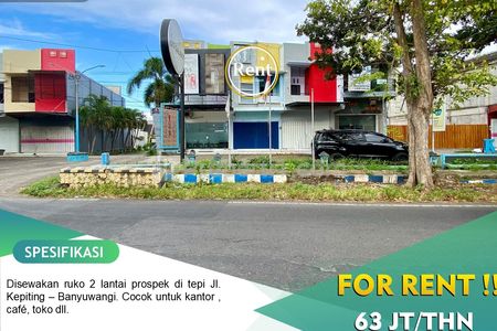 Sewa Ruko Murah di Jalan Kepiting Sobo - Banyuwangi