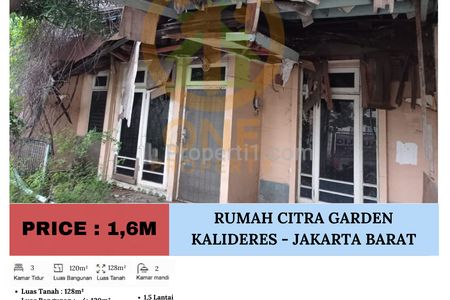 Dijual Rumah Citra Garden, Kalideres, Jakarta Barat