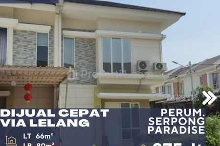 Dijual Rumah Via Lelang di Perum. Serpong Paradise Babakan Tangerang Selatan