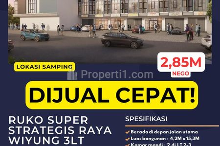 Ruko Dijual 3 Lantai di Jalan Raya Wiyung, Surabaya Barat