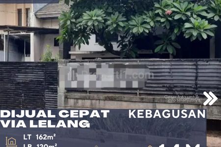 Dijual Rumah Via Lelang di Kebagusan, Jakarta Selatan